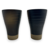 Two Beautiful Brown Ceramic Clay Cups.