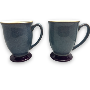 2x  Denby Storm Grey Mugs