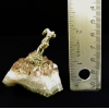 Pewter Ram on Amethyst Crystals