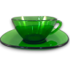 Vintage VereCo - Green Glass Espresso Cup and Sauce set