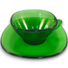 Vintage VereCo - Green Glass Espresso Cup and Sauce set