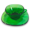 Vintage VereCo - Green Glass Espresso Cup and Sauce set