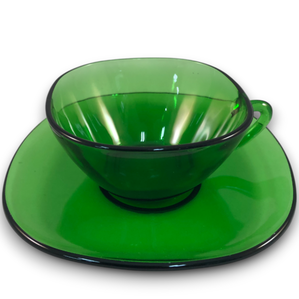 Vintage VereCo - Green Glass Espresso Cup and Sauce set