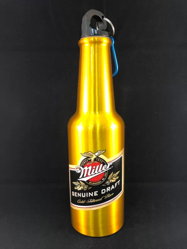 Miller Genuine Draft Bottle-Shaped Aluminum Water Bottle