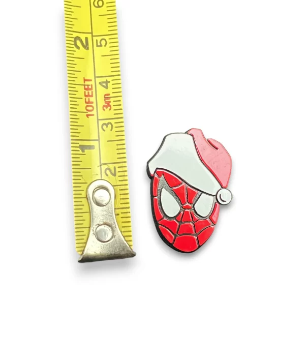 Spider-Man Santa Hat Plastic Pin – Holiday Edition